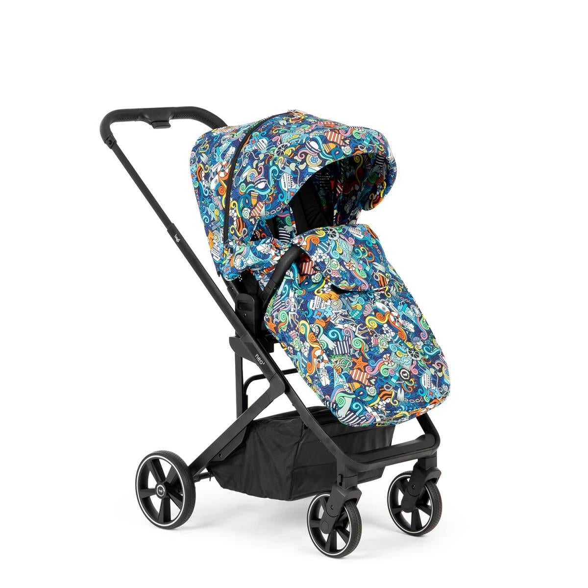 Bagi Neo 2 Bebek Arabası Multicolor - Bagi Capsule i-Size Oto Koltuğu Gri Travel Set