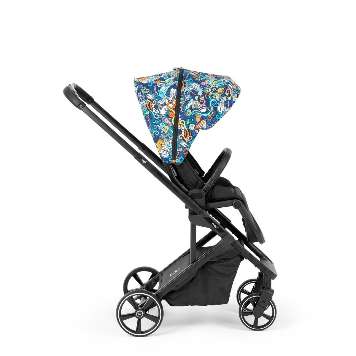 Bagi Neo 2 Bebek Arabası Multicolor - Bagi Capsule i-Size Oto Koltuğu Gri Travel Set