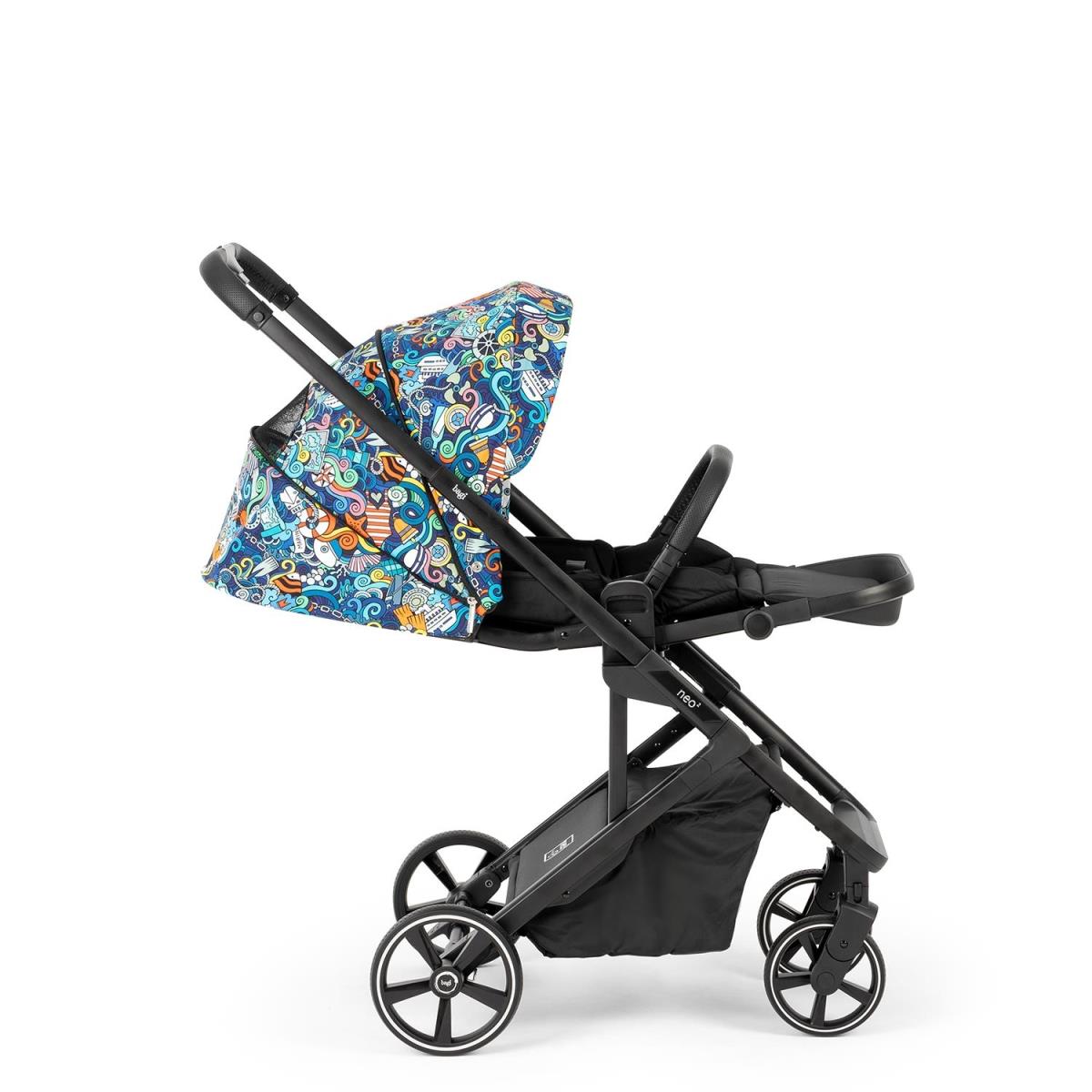 Bagi Neo 2 Bebek Arabası Multicolor - Bagi Capsule i-Size Oto Koltuğu Gri Travel Set