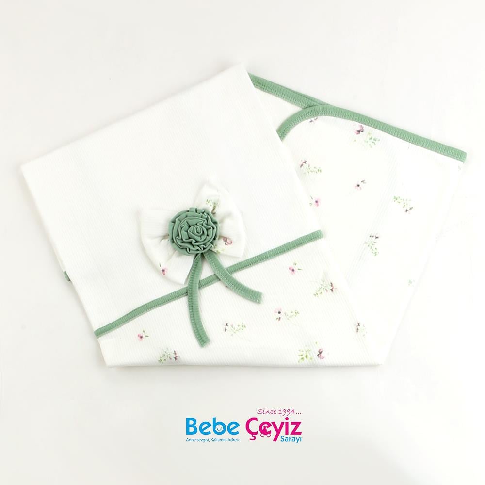Battaniye... Çiçekli Fiyonklu Penye