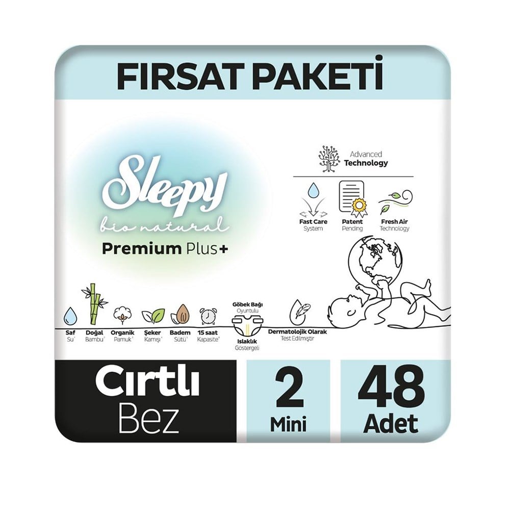 Bebek Bezi...2 No Bio Natural Fırsat Mini 48Li