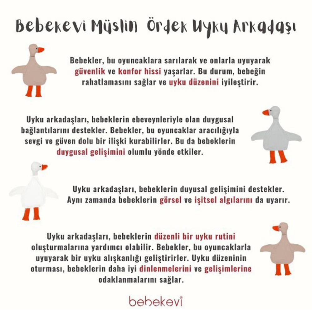 BEBEKEVİ Müslin Ördek Uyku Arkadaşı
