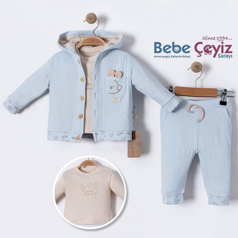 BEBESSİ Hırkal Müsicans 3'lü Takım ( Mavi )