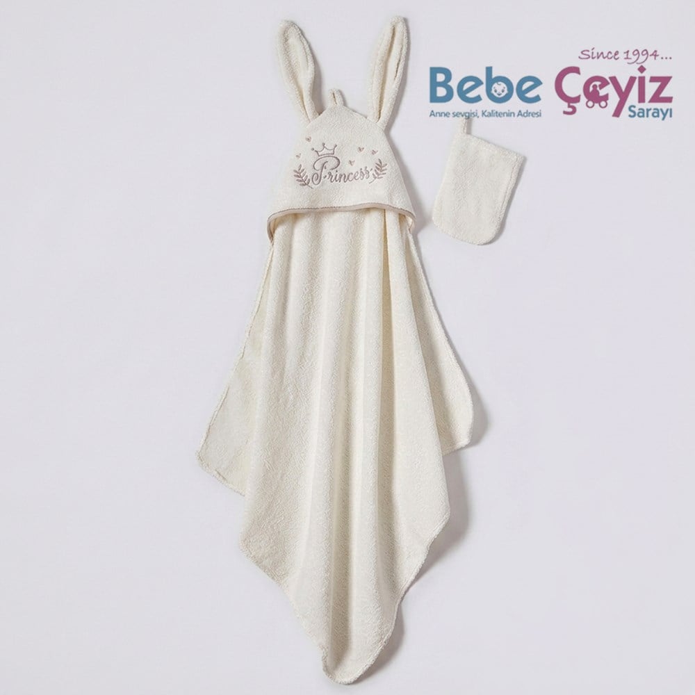 BEBESSİ Princess Havlu ( Ekru )