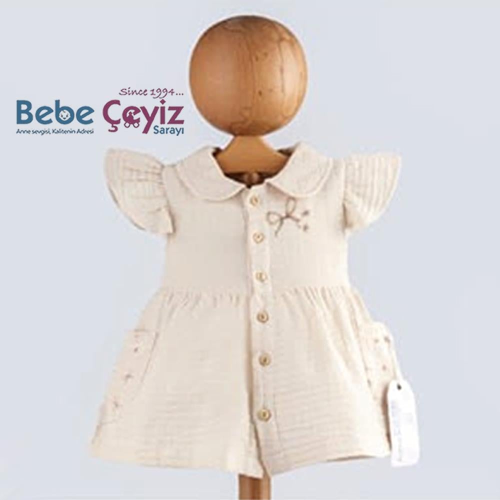 BEBESSİ Spring Time Elbise  ( Bej )