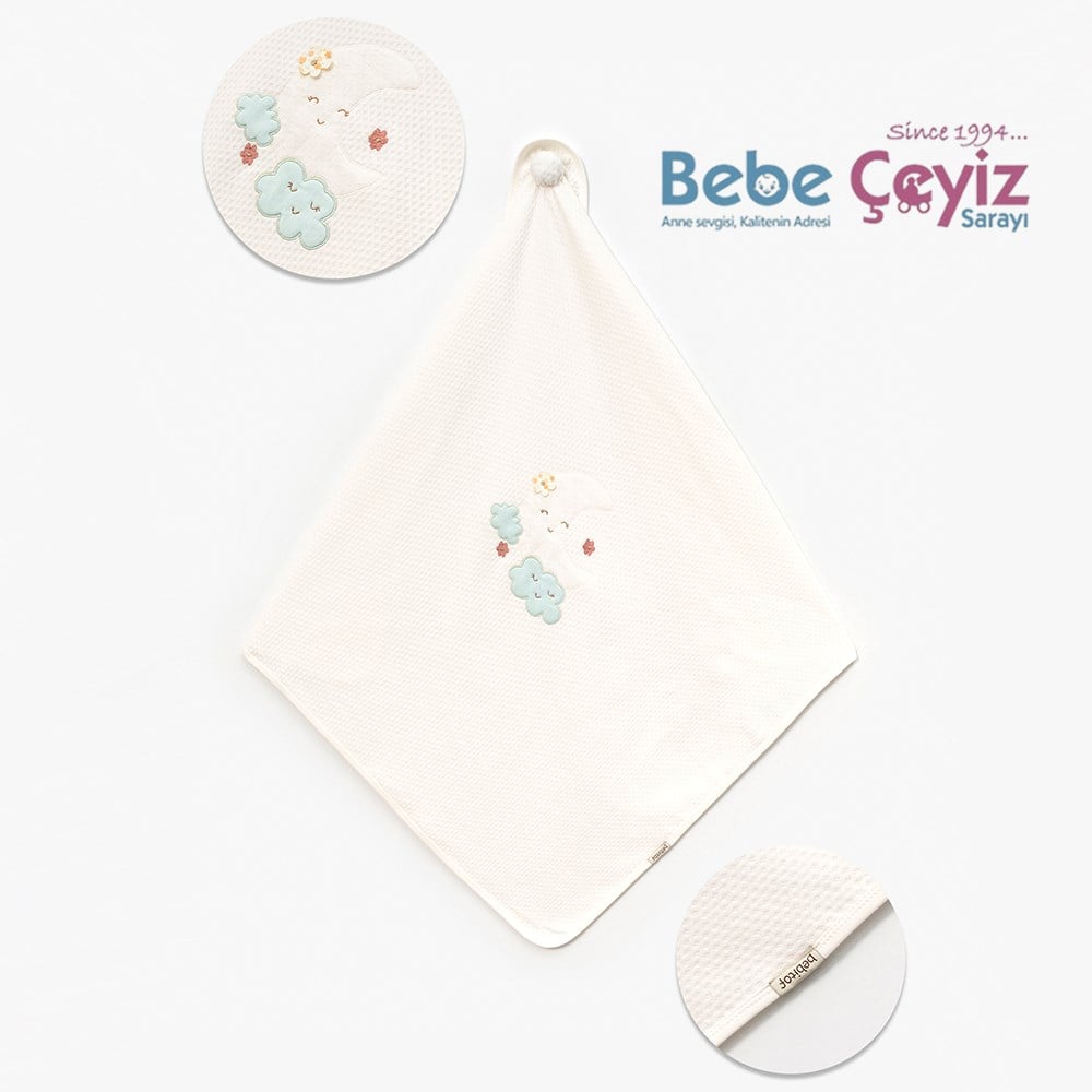 BEBİTOF Aybalam Kapitone Battaniye ( Mint )