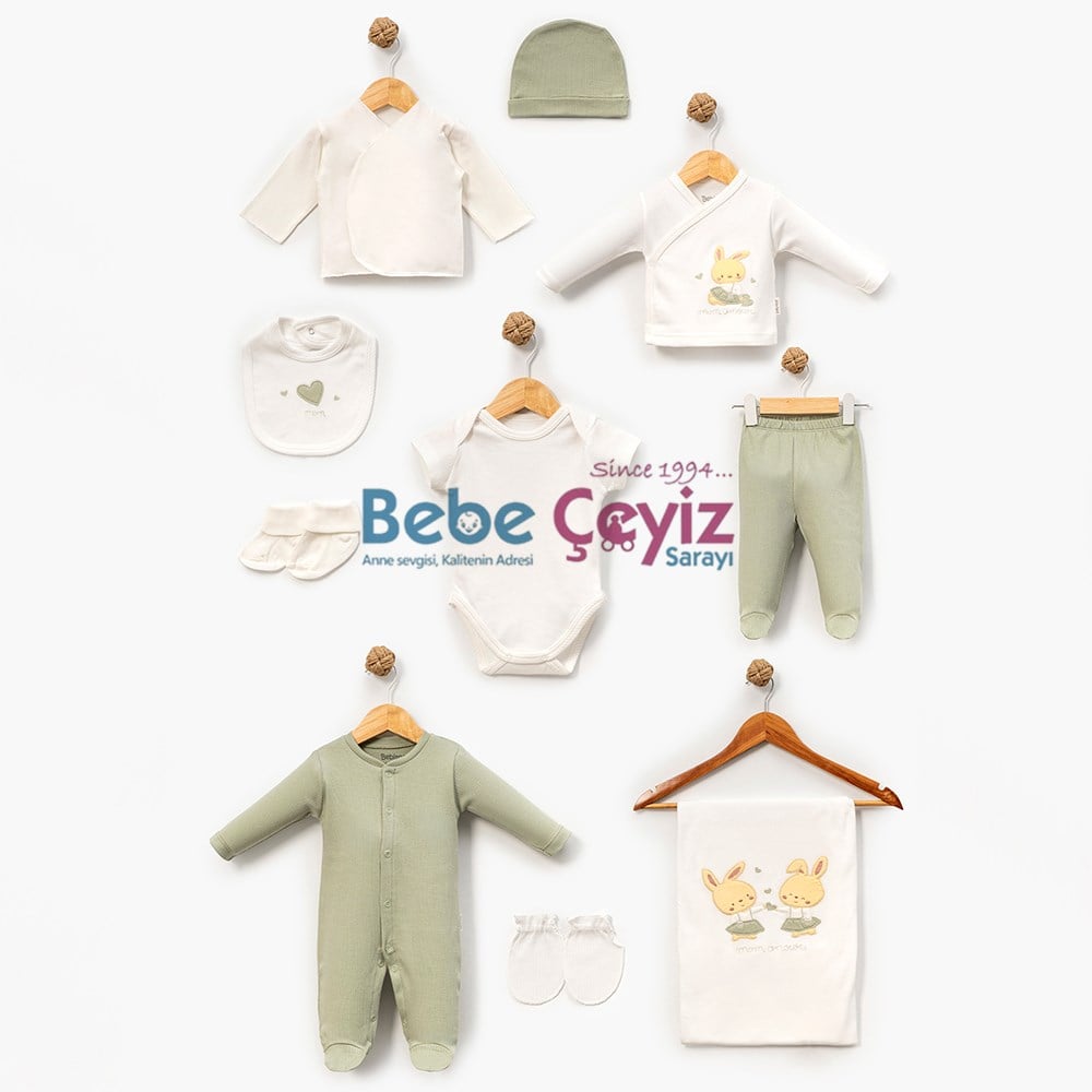 BEBİTOF Etekli Tavşanlı 10'lu Hantane Çıkışı ( Yeşil )