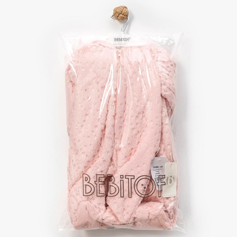 BEBİTOF Welsoft Kapşonlu Tulum ( Pembe )