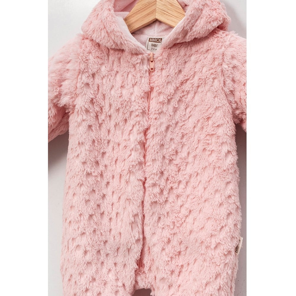 BEBİTOF Welsoft Kapşonlu Tulum ( Pembe )