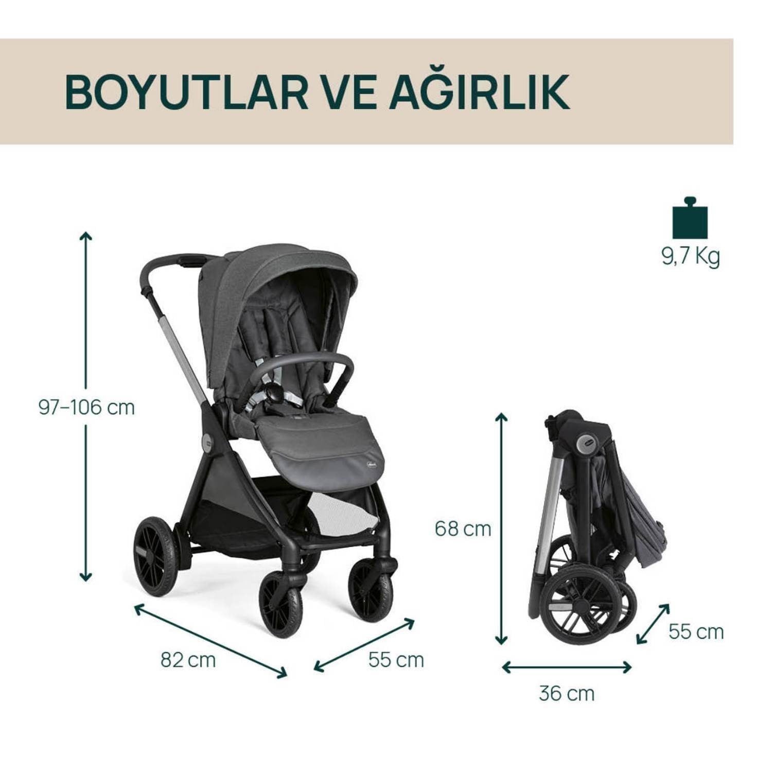 CHİCCO Bellagıo Bebek Arabası 2.0 Fır Tree