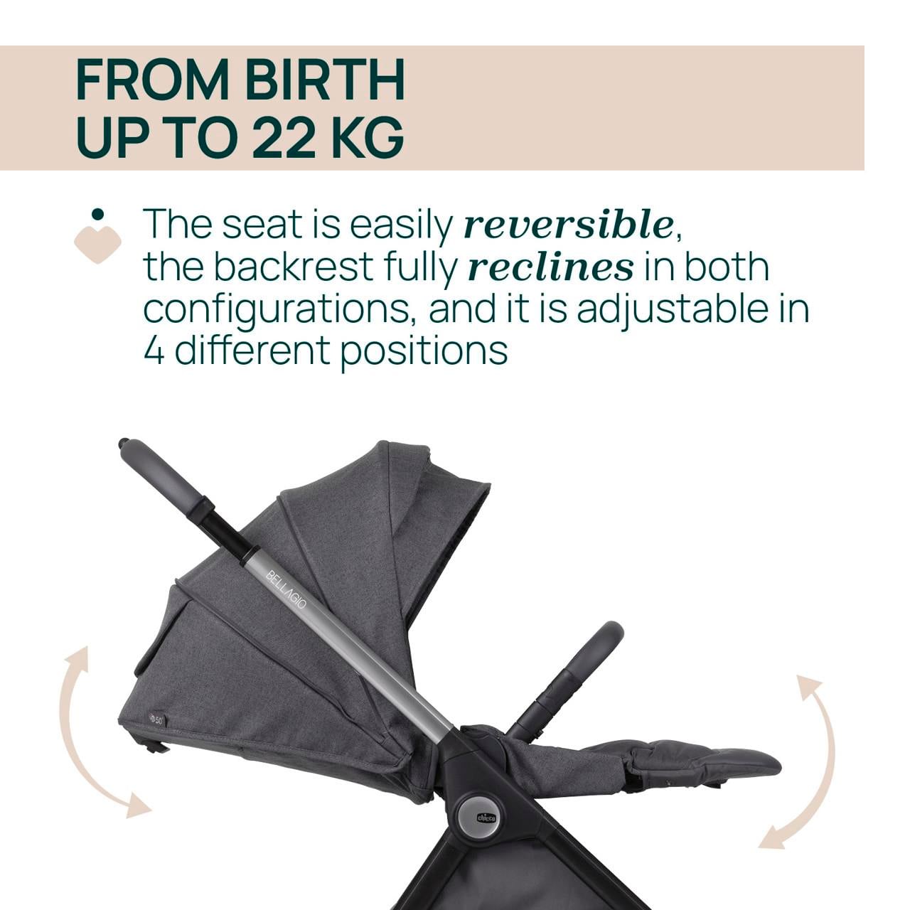Chicco Bellagio Bebek Arabası Black Satın