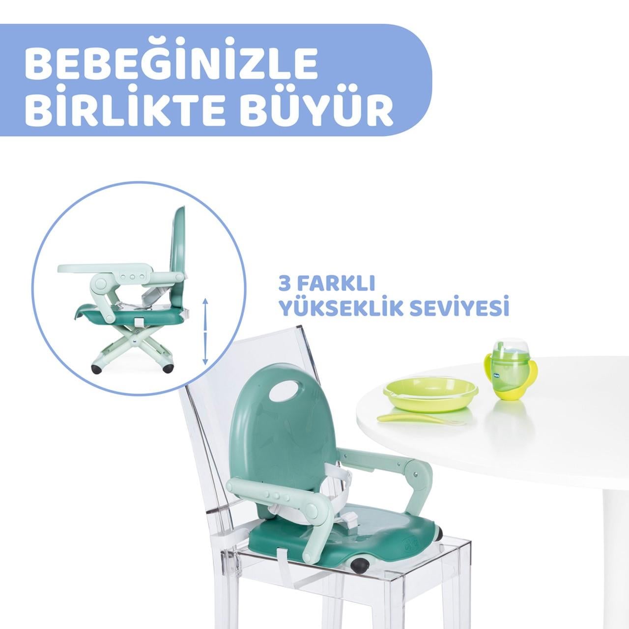 CHİCCO Mama Sandalyesi Yükseltici Pocket Snack Saffron