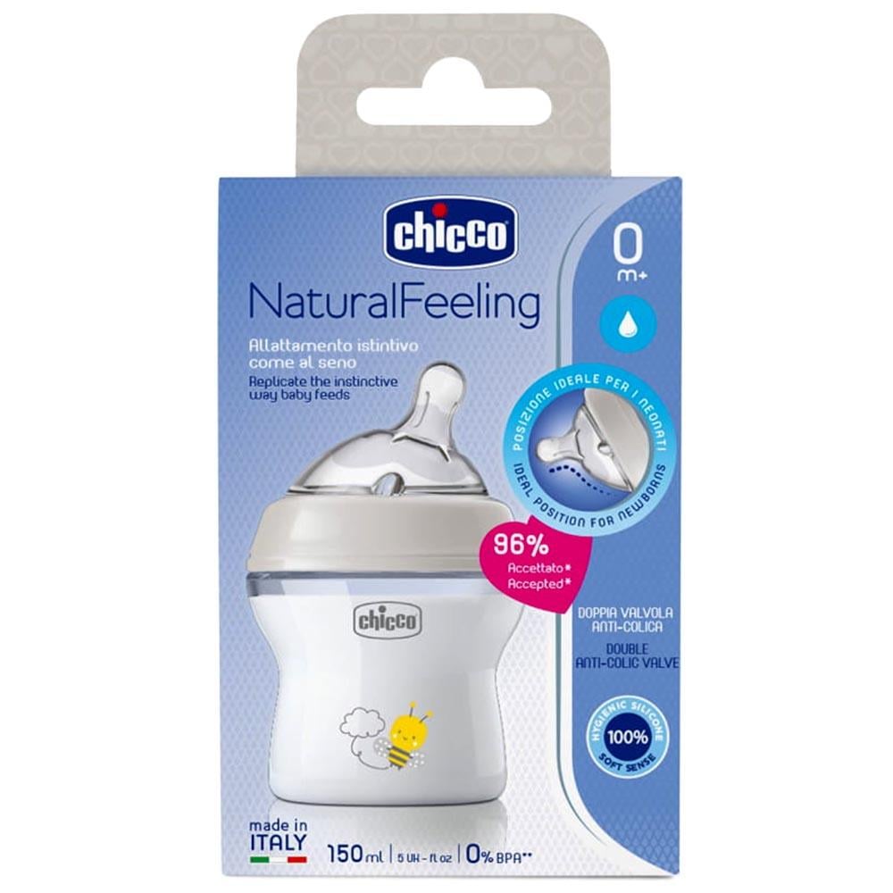 Chicco Natural Feeling Silikon Emzikli Pp Biberon Desenli 150 Ml 0+ Ay Yeni