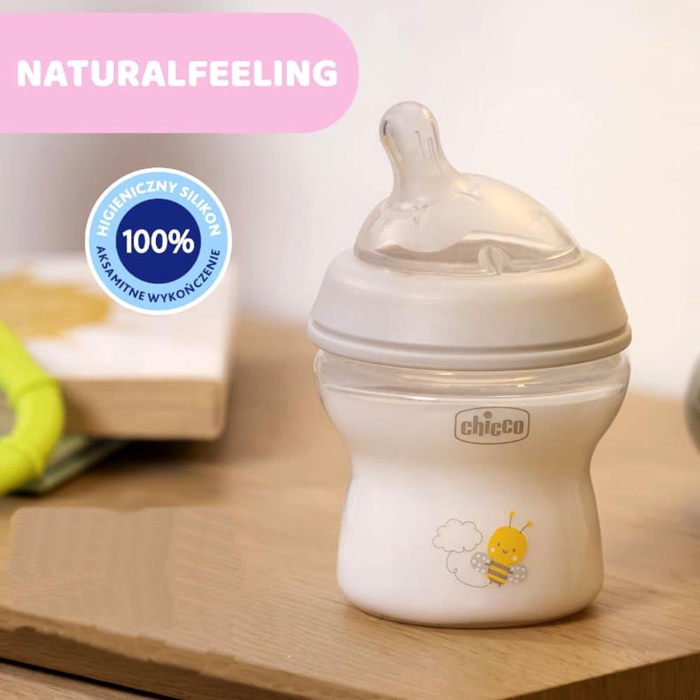 Chicco Natural Feeling Silikon Emzikli Pp Biberon Desenli 150 Ml 0+ Ay Yeni