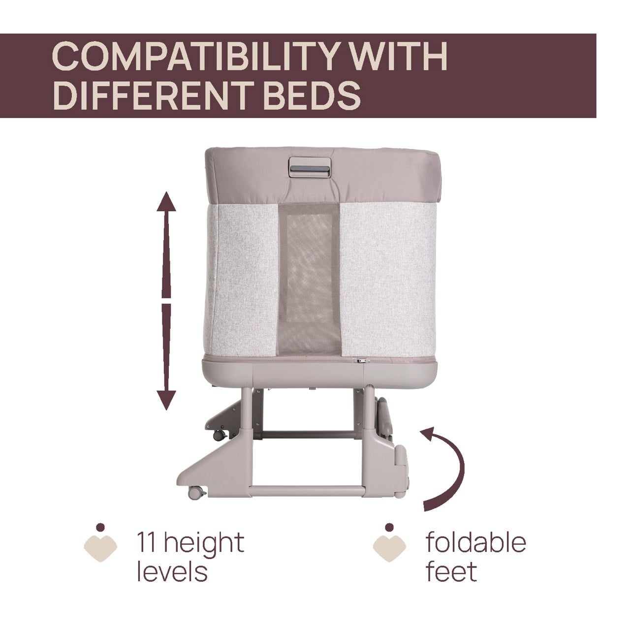 Chicco Next2Me Forever Co-Sleeping Cot Almond Bej Anne Yanı Beşik