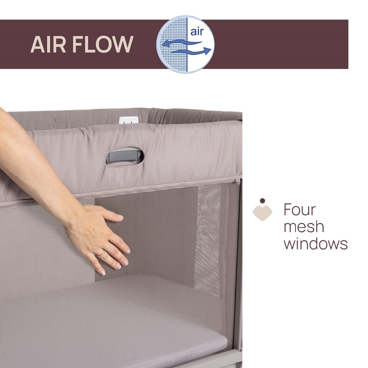 Chicco Next2Me Forever Co-Sleeping Cot Almond Bej Anne Yanı Beşik