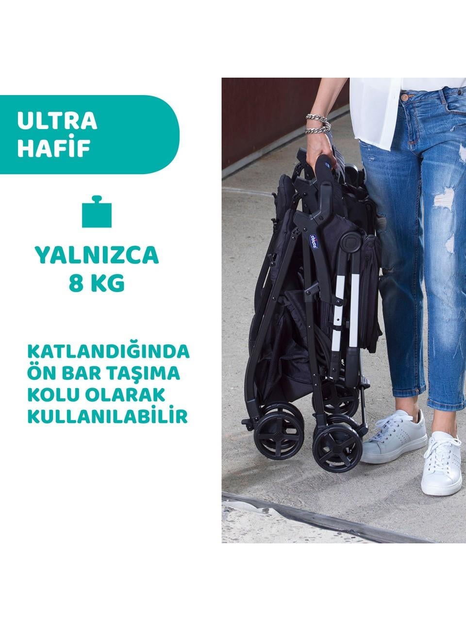 Chicco Ohlala 2 Twin Ultra Hafif Ikiz Bebek Arabası Black Night