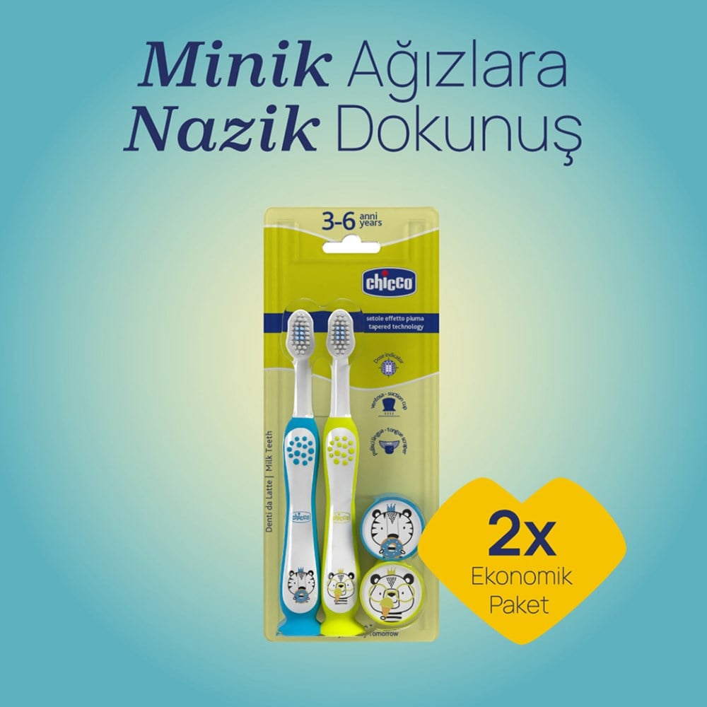 Diş Fırçası...3-6 Yaş Tiger Panda 2li