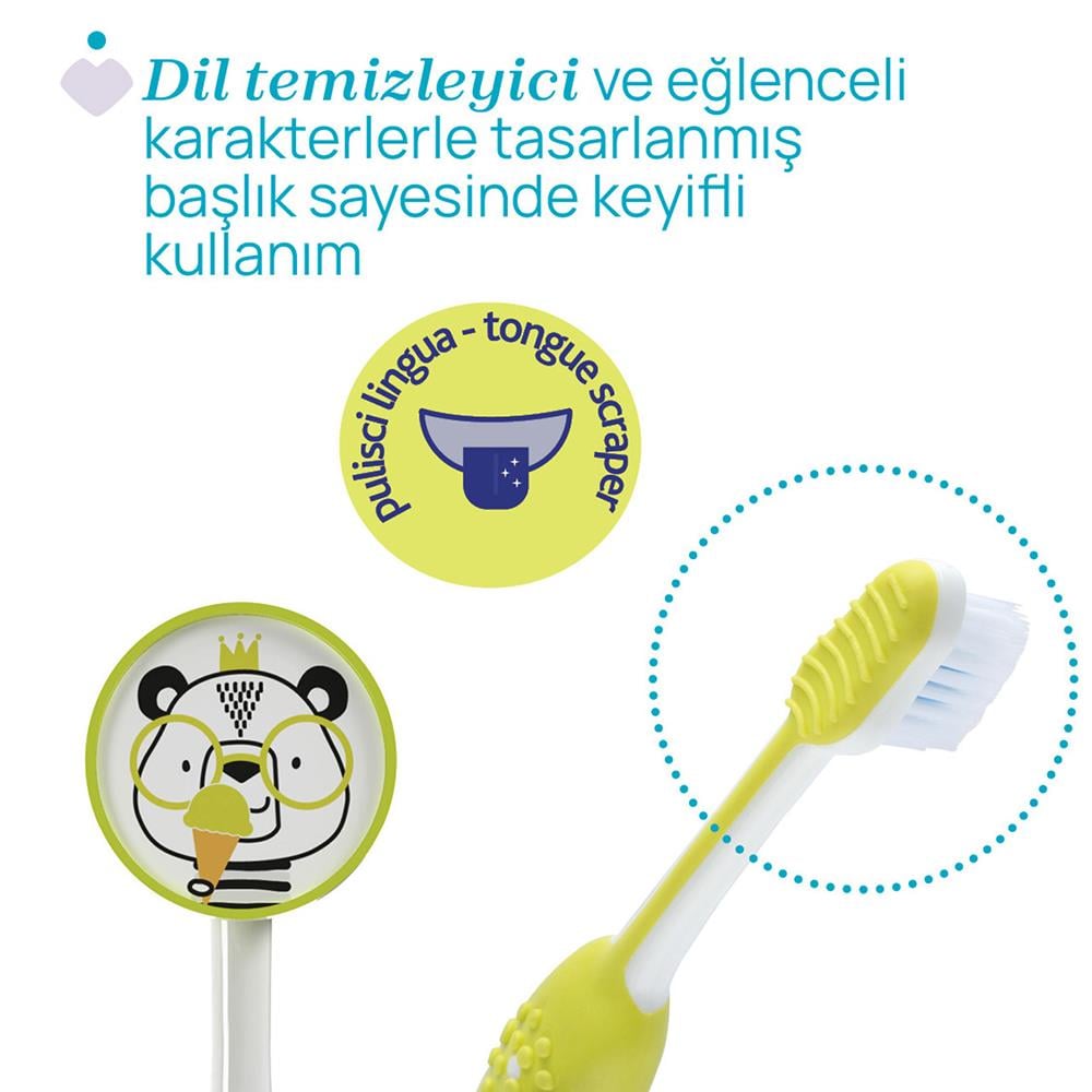 Diş Fırçası...3-6 Yaş Hippo Panda 2li