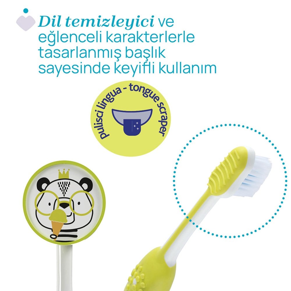 Diş Fırçası...3-6 Yaş Tiger Panda 2li