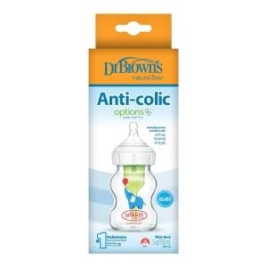 DR. BROWNS Geniş Ağız Anti-Kolik Options + Cam Biberon 150ml