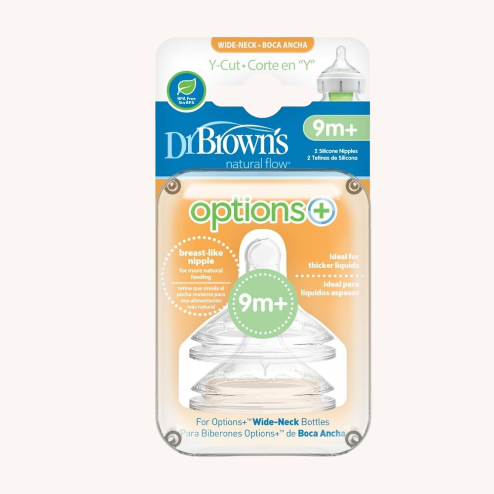 Dr.Brown's Y Kesim Geniş Ağız Biberon Emziği (9Ay+)