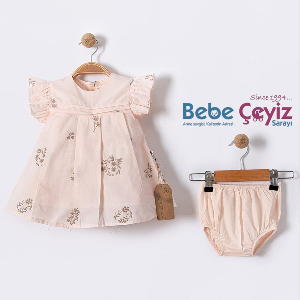 Elbise...Külotlu Soft Bloom Girl Somon