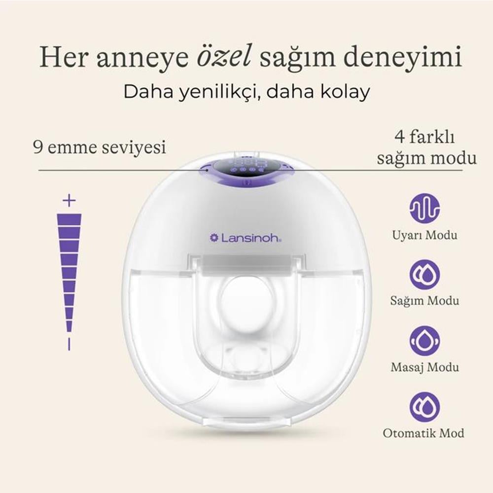 LANSİNOH 2'li Discreet Duo Giyilebilir Göğüs Pompası
