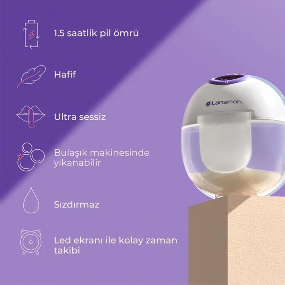 LANSİNOH 2'li Discreet Duo Giyilebilir Göğüs Pompası