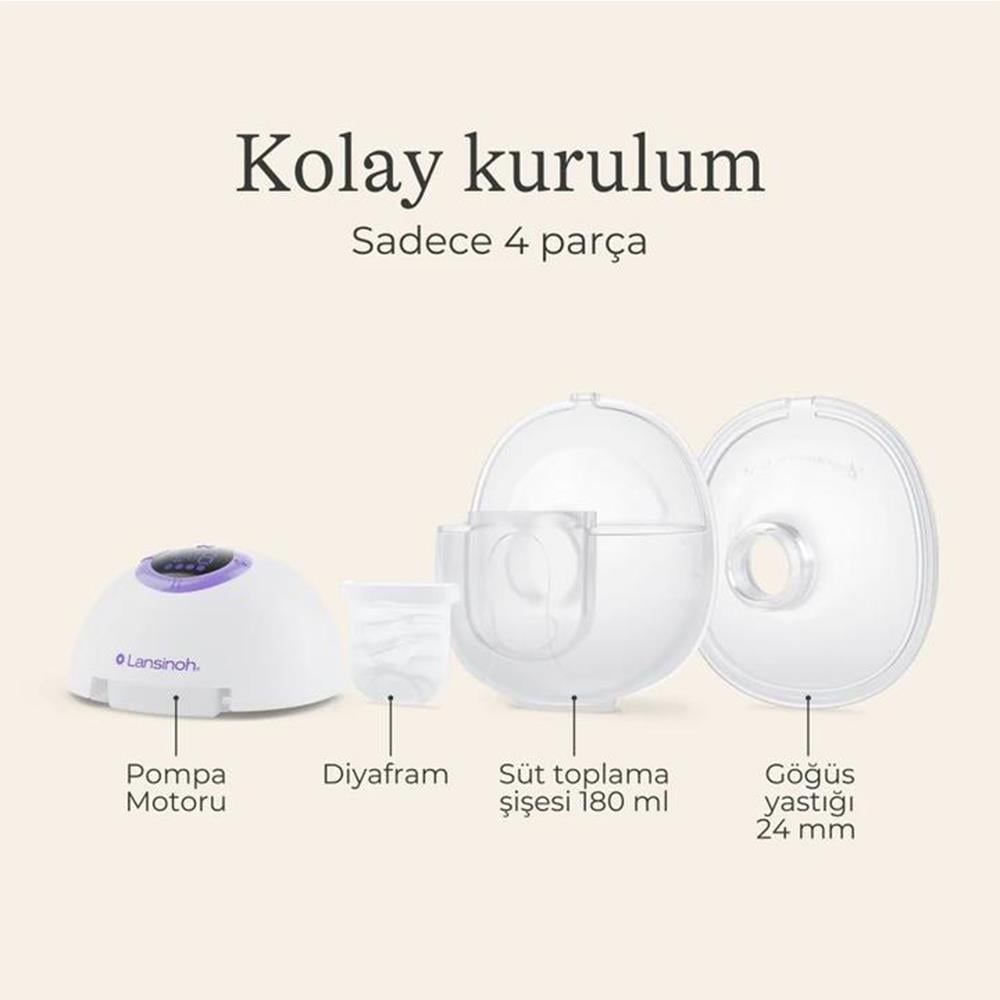 LANSİNOH 2'li Discreet Duo Giyilebilir Göğüs Pompası