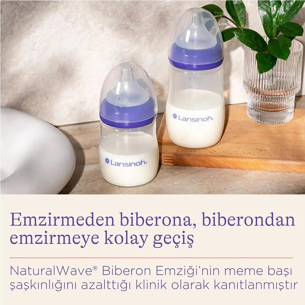 LANSİNOH Natural Wave Biberon & Biberon Emziği Set