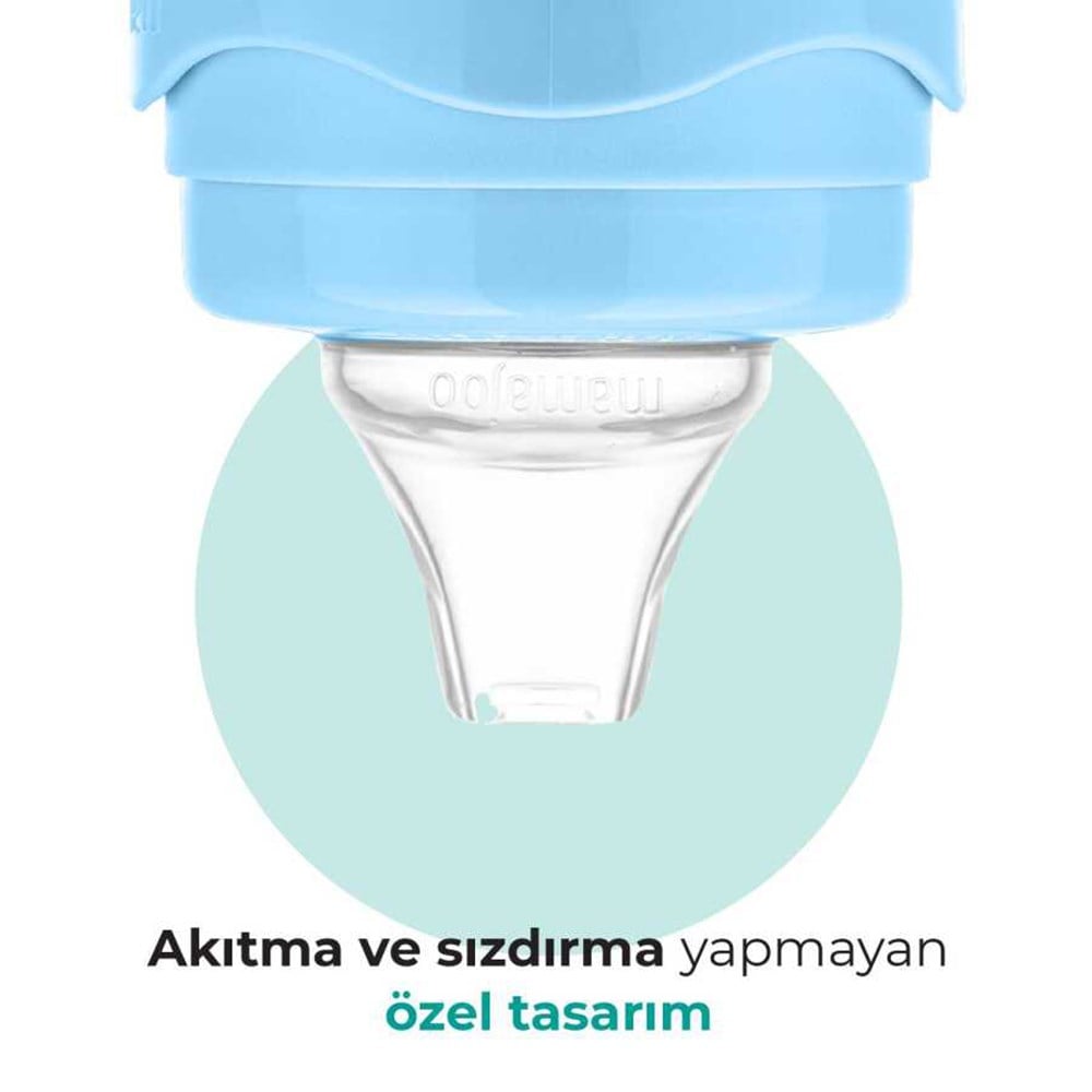 MAMAJOO Akıtmaz Alıştırma Bardağı 160 ML ( Pow Blue ) ( 6 Ay+ )