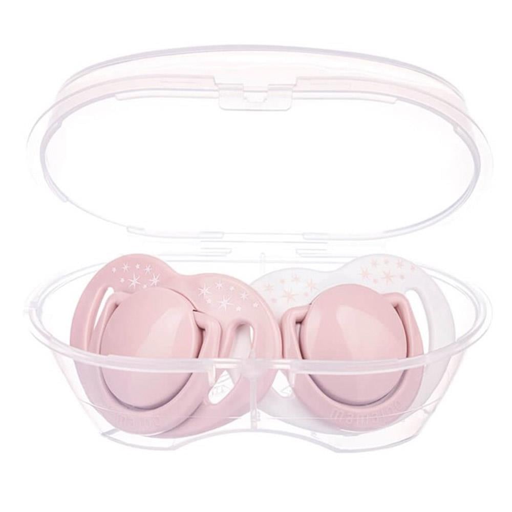 Mamajoo Powder Pink Silikon Emzik 2'Li (6 Ay+)