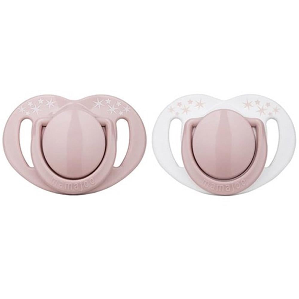 Mamajoo Powder Pink Silikon Emzik 2'Li (6 Ay+)