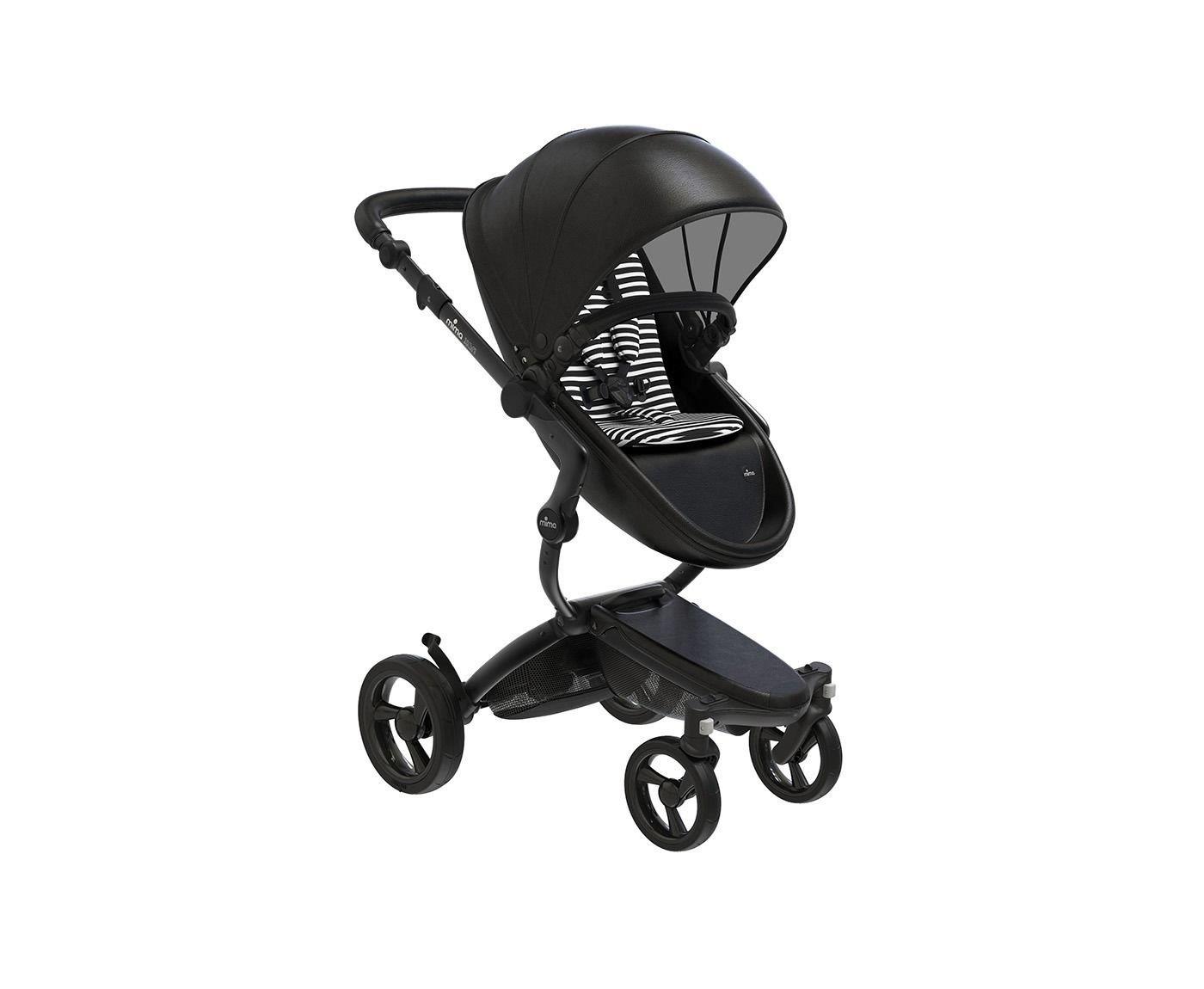 mima xari Travel Sistem Bebek Arabası (Black-Black-Black&White / BeSafe iZi Go Modular X1 Prem.Car Int./ Adapter Kit)