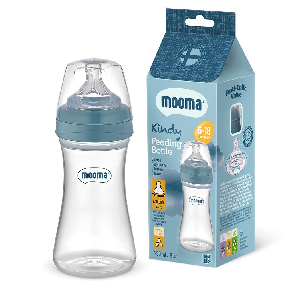 MOOMA Kindy Biberon 250 ML 6-18 Ay Orta Akış