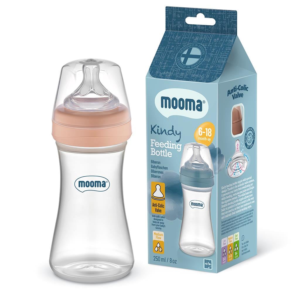 MOOMA Kindy Biberon 250 ML 6-18 Ay Orta Akış