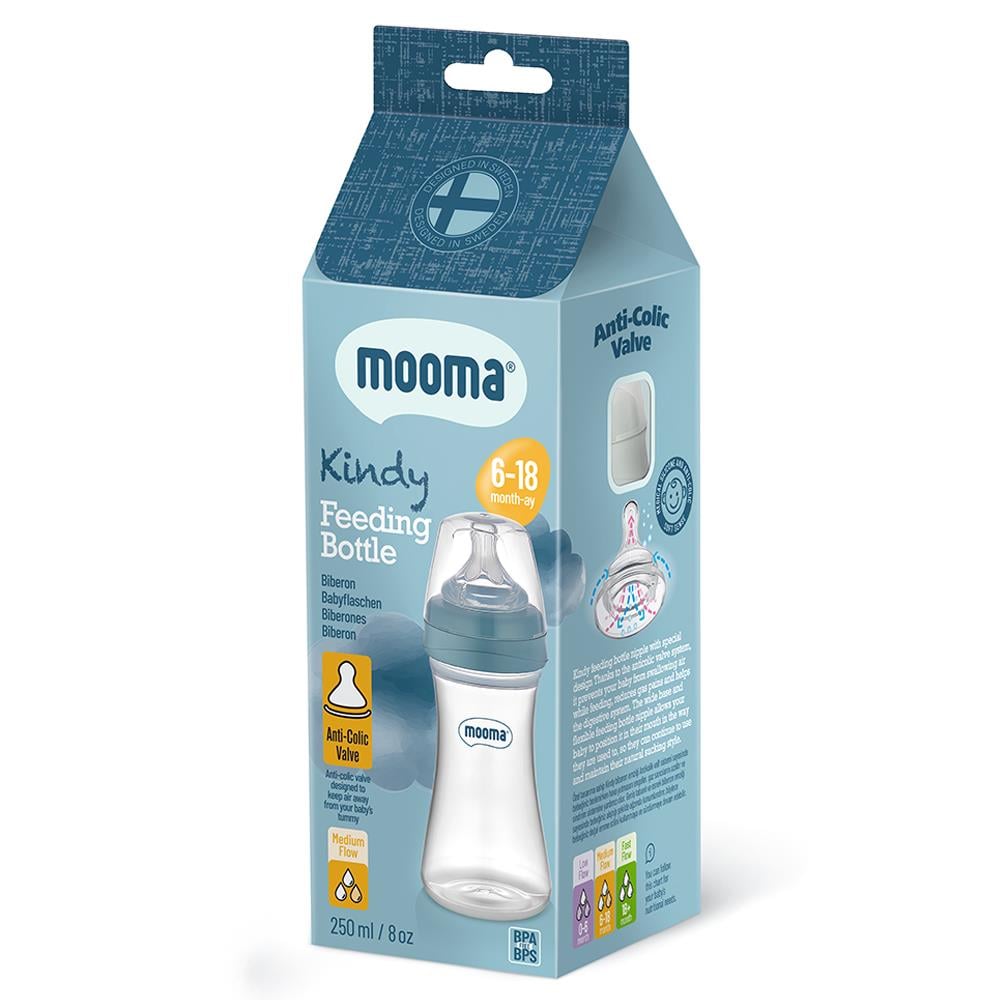 MOOMA Kindy Biberon 250 ML 6-18 Ay Orta Akış