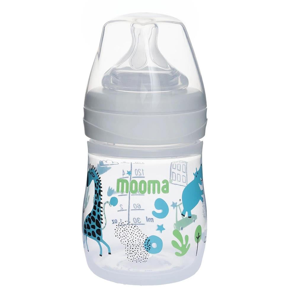 MOOMA Neeko Hayvan Desenli Biberon 150 ml ( 0-6 Ay Yavaş Akış )