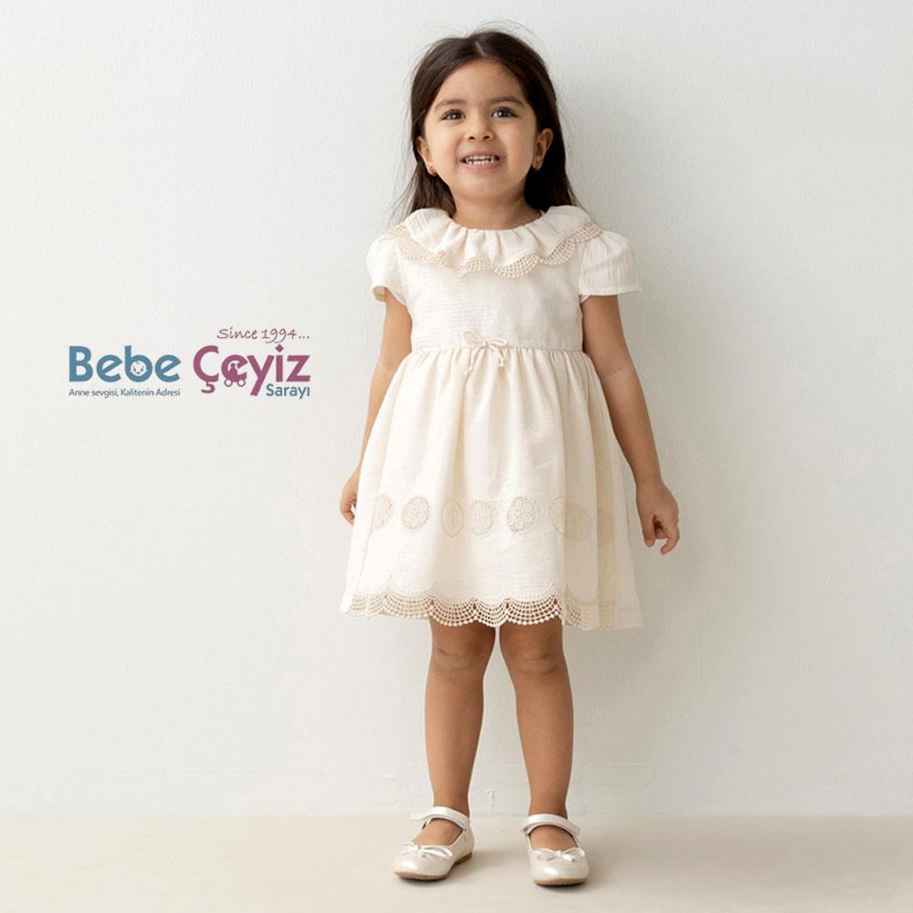 MYMİO BABY Brodeli Krinkıl Elbise