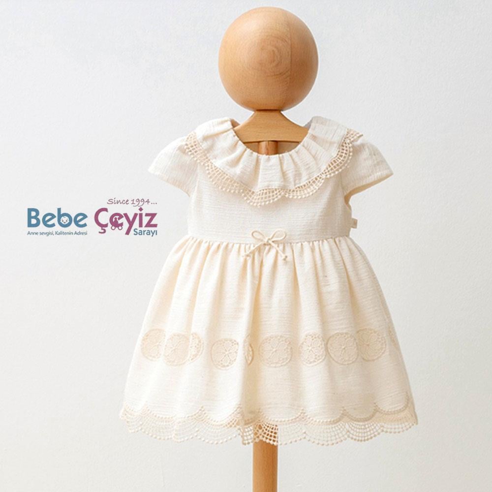 MYMİO BABY Brodeli Krinkıl Elbise