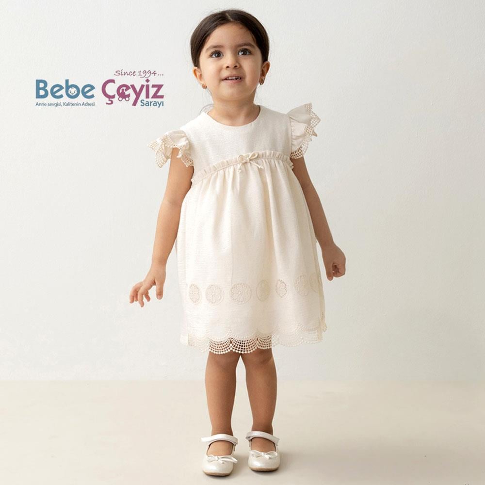 MYMİO BABY Brodeli Krinkıl Elbise