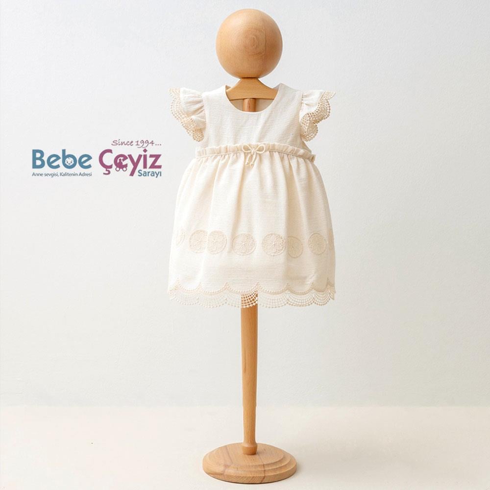 MYMİO BABY Brodeli Krinkıl Elbise