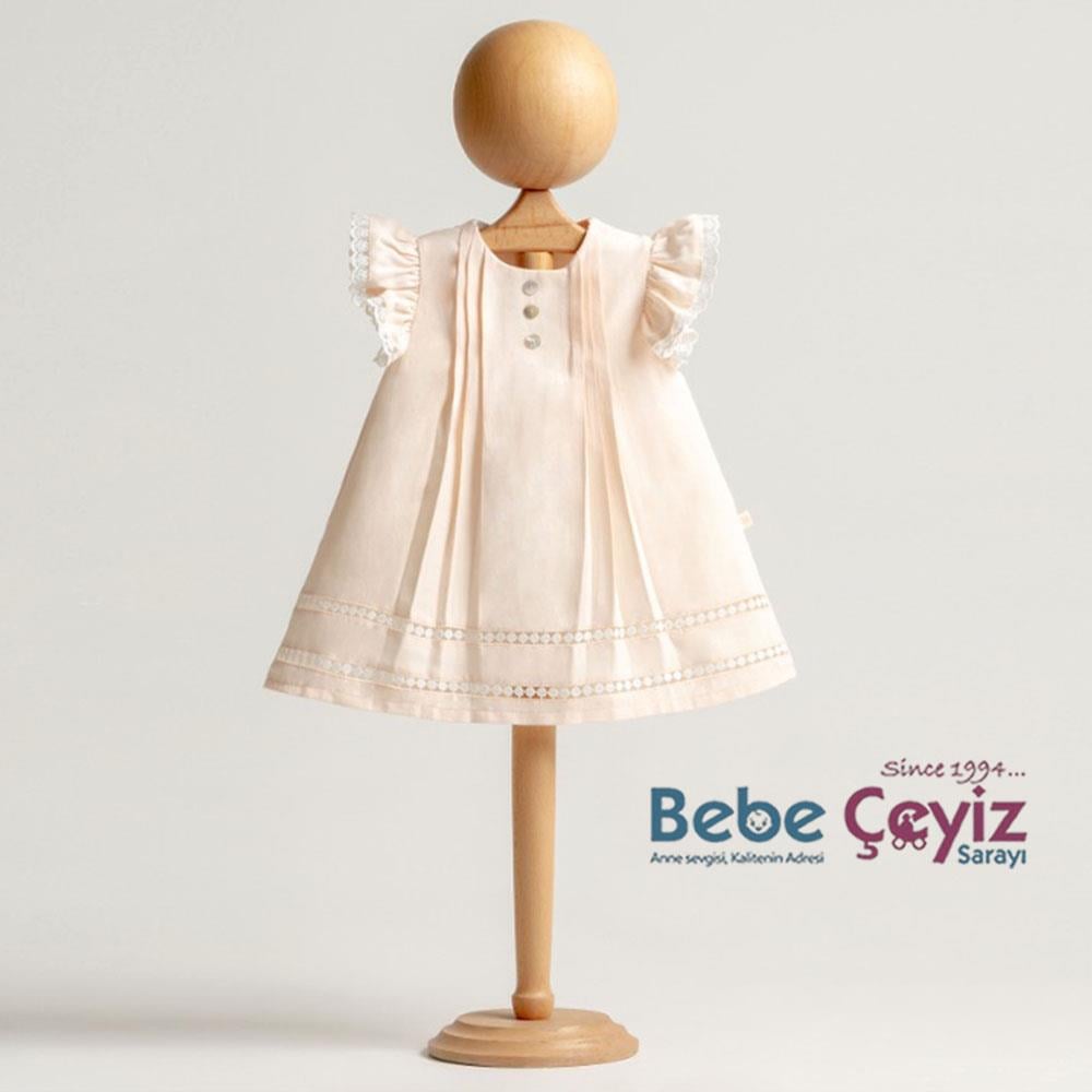 MYMİO Dokuma Kız Dantelli Elbise