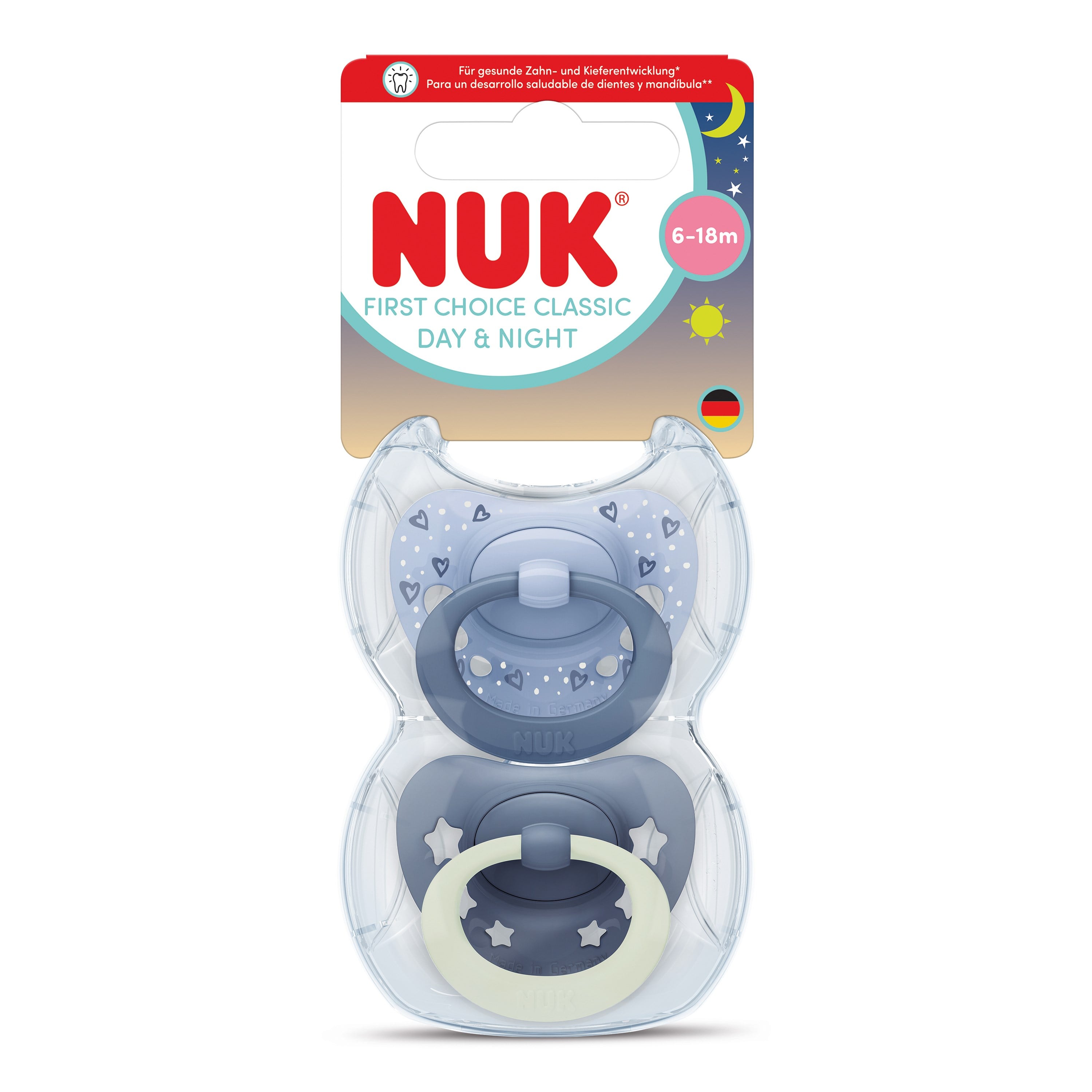 NUK Emzik FC Classic 2li Gece/Gündüz  0-6 ayErkek