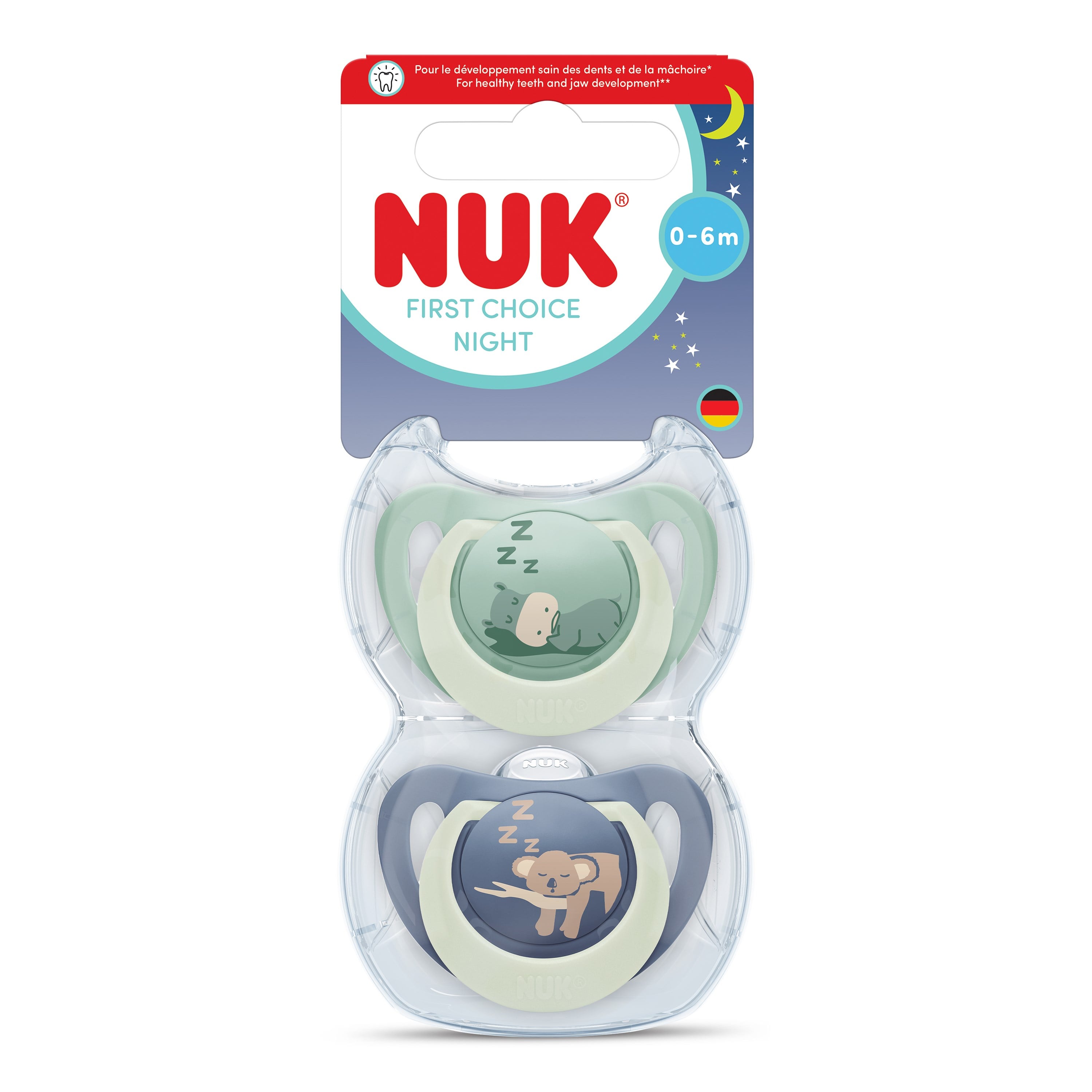 NUK Emzik FC Night 2li Gece 0-6 ayGri/YeşilErkek
