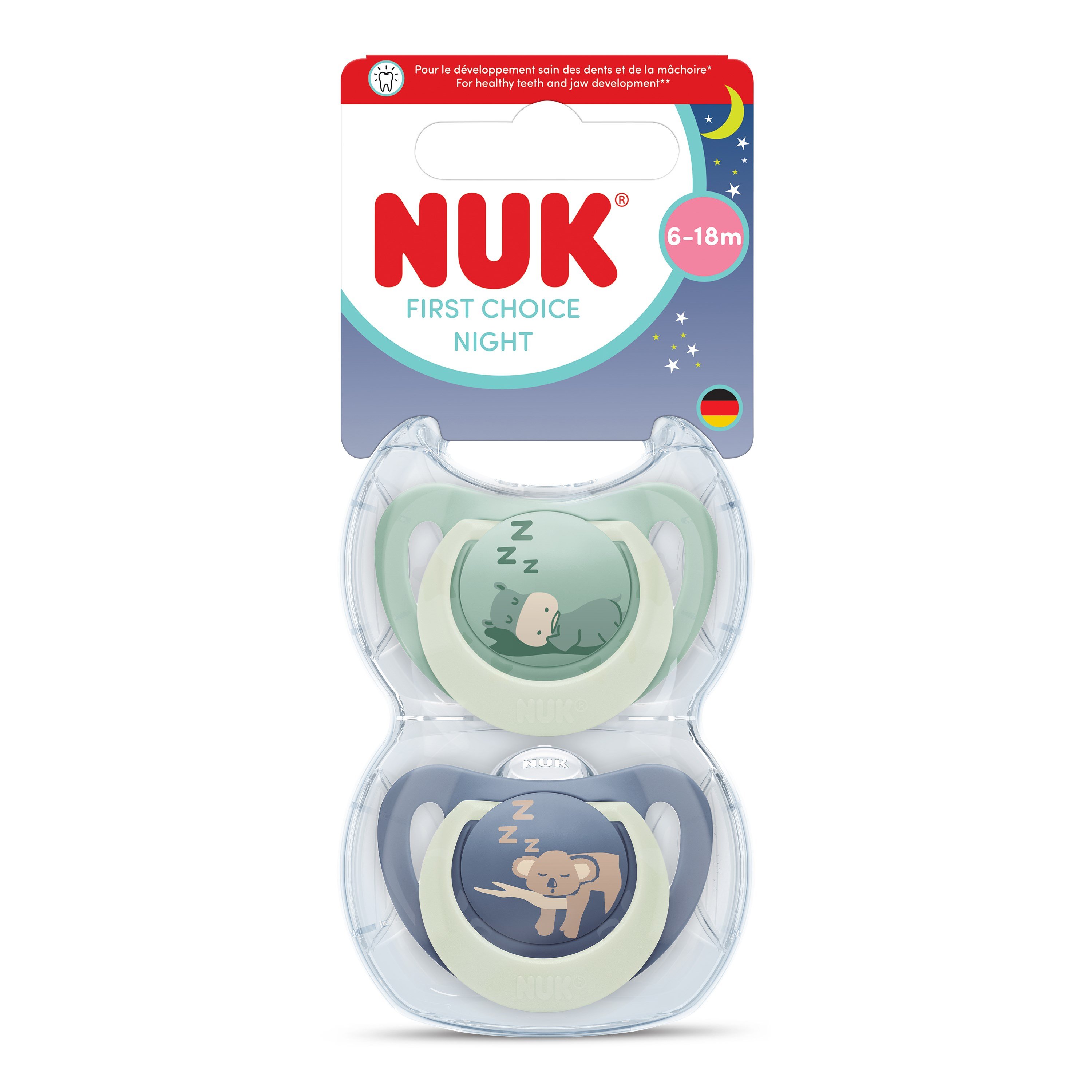 NUK Emzik FC Night 2li Gece 6-18ayGri/YeşilErkek