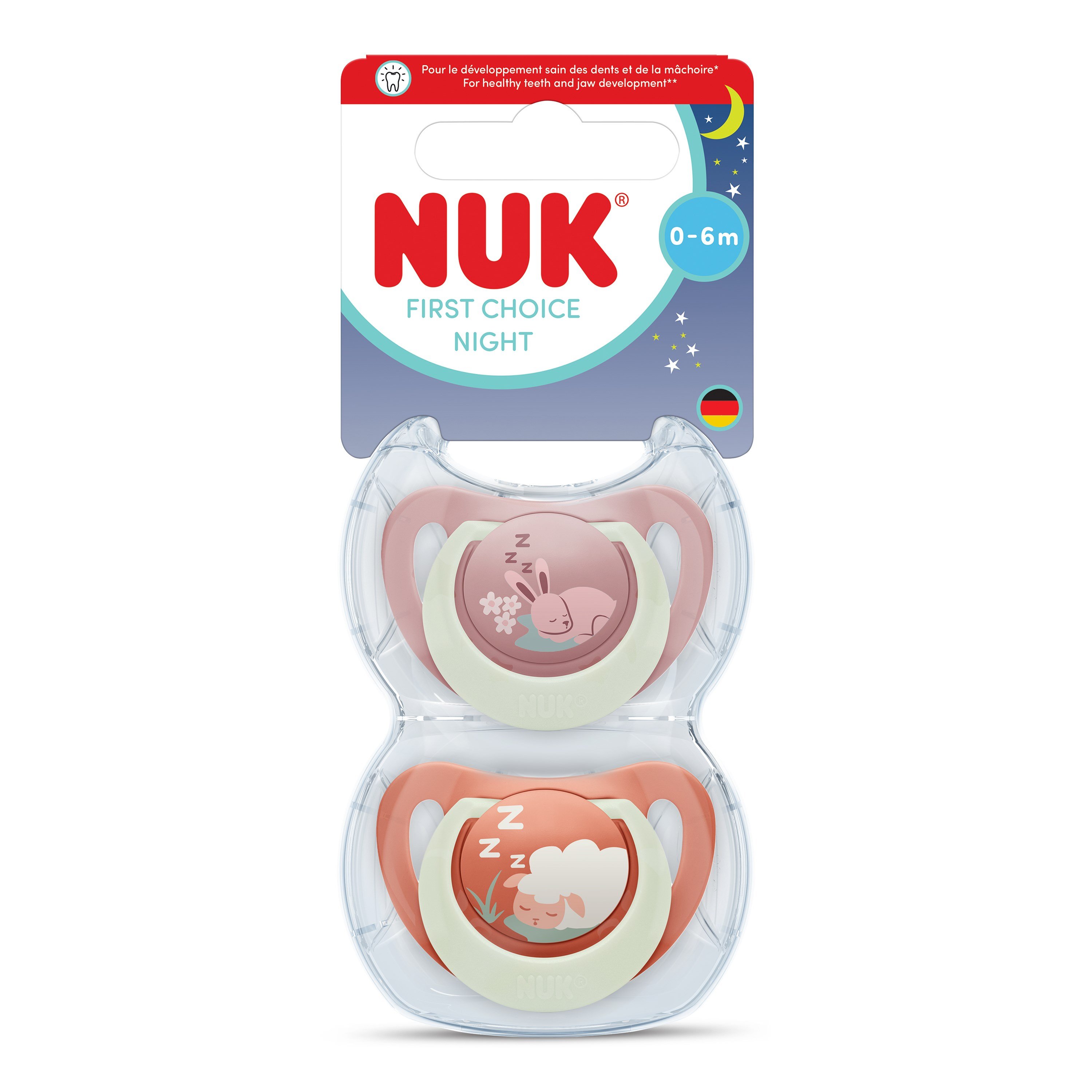 NUK Emzik FC Night 2li Gece0-6ayTuruncu/PembeKız