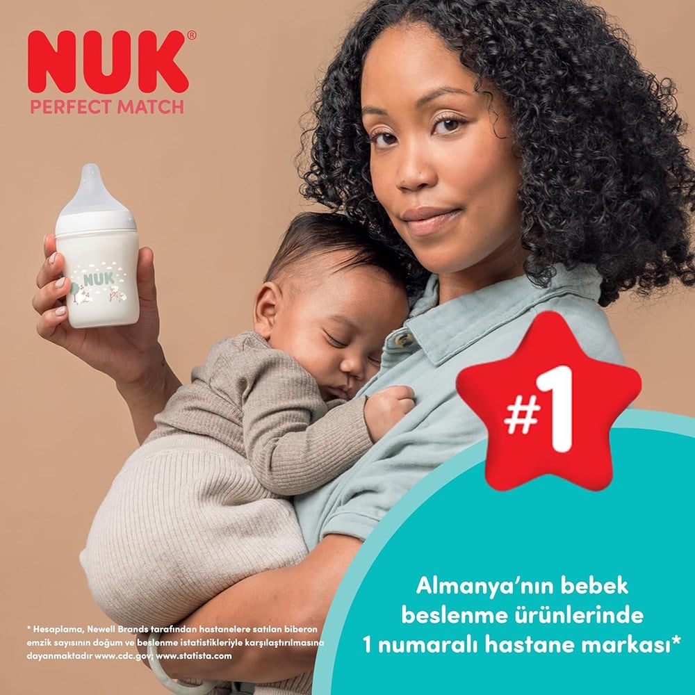 NUK Perfect Match Cam Biberon ( 120 ml ) ( Beyaz )
