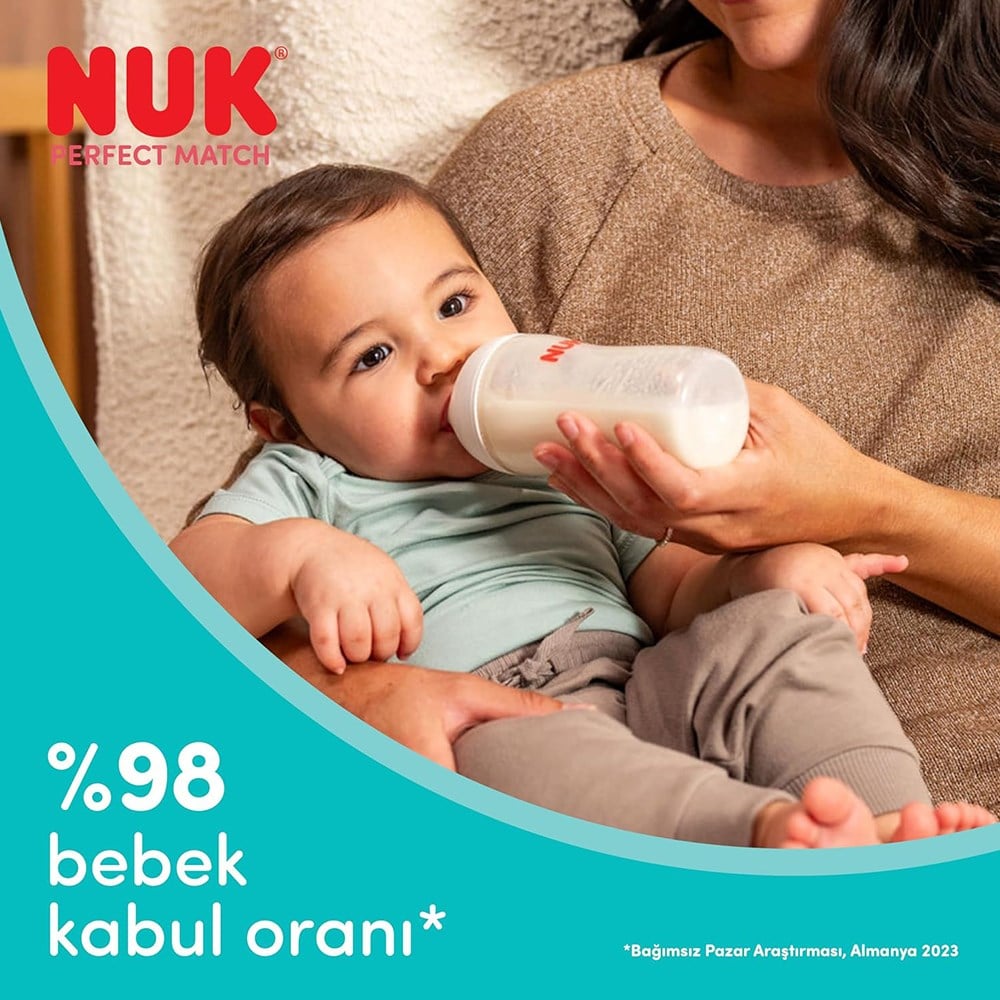 NUK Perfect Match Cam Biberon 230 ml ( Beyaz ) 